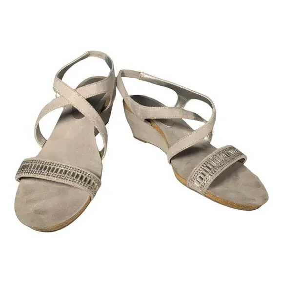 AK Ann Klein Sport Women's Jabari Slingback Wedge Sandal 9.5 - Picture 1 of 7